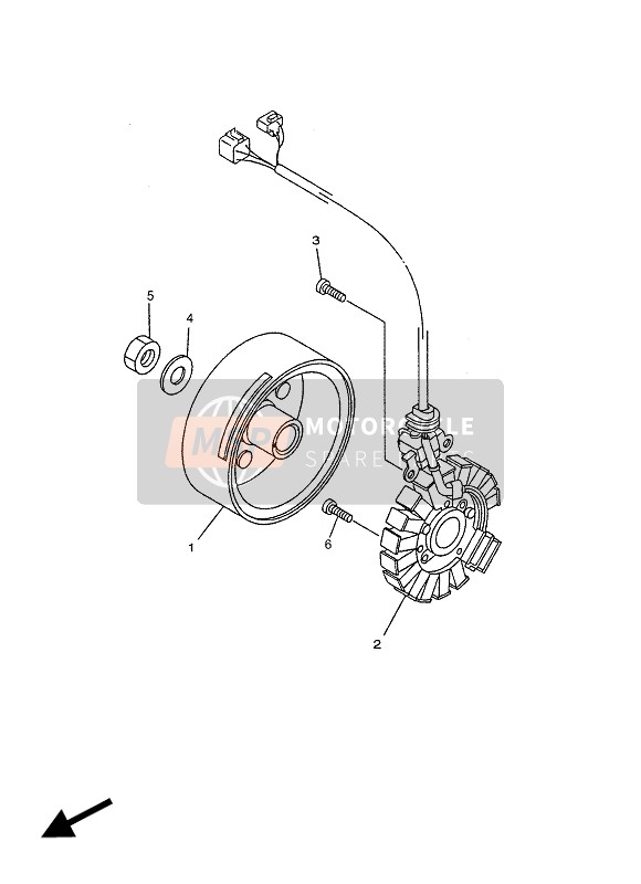 Yamaha YP125E MAJESTY 2004 GENERATOR für ein 2004 Yamaha YP125E MAJESTY